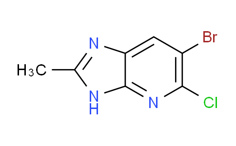 CAS No. 1934554-28-5, 6-Bromo-5-chloro-2-methyl-3H-imidazo[4,5-b]pyridine