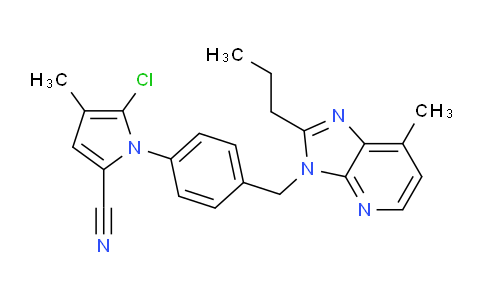 CAS No. 142016-05-5, 5-chloro-4-methyl-1-(4-((7-methyl-2-propyl-3H-imidazo[4,5-b]pyridin-3-yl)methyl)phenyl)-1H-pyrrole-2-carbonitrile