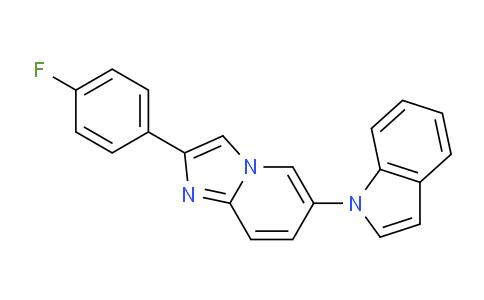 CAS No. 573979-75-6, 2-(4-Fluorophenyl)-6-(1H-indol-1-yl)imidazo[1,2-a]pyridine