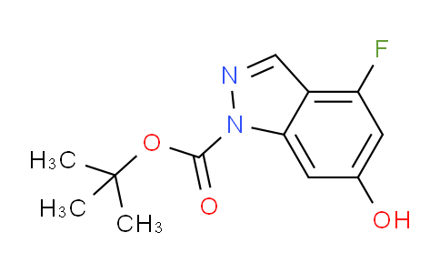 CAS No. 1253789-61-5, tert-Butyl 4-fluoro-6-hydroxy-1H-indazole-1-carboxylate
