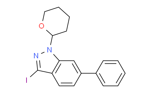 CAS No. 1260842-73-6, 3-iodo-6-phenyl-1-(tetrahydro-2H-pyran-2-yl)-1H-indazole