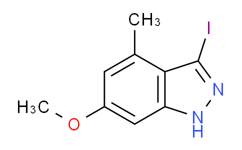 CAS No. 885521-45-9, 3-Iodo-6-methoxy-4-methyl-1H-indazole