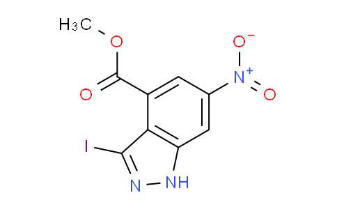 CAS No. 885519-09-5, methyl 3-iodo-6-nitro-1H-indazole-4-carboxylate