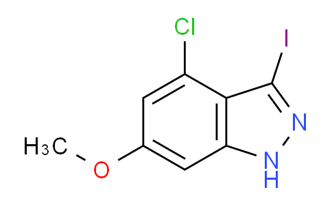 CAS No. 885519-66-4, 4-chloro-3-iodo-6-methoxy-1H-indazole