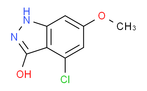 CAS No. 885519-79-9, 4-chloro-6-methoxy-1H-indazol-3-ol