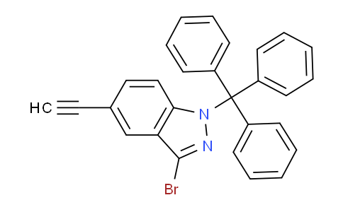 CAS No. 1403667-52-6, 3-Bromo-5-ethynyl-1-trityl-1H-indazole