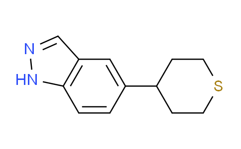 CAS No. 885272-59-3, 5-(Tetrahydro-2H-thiopyran-4-yl)-1H-indazole