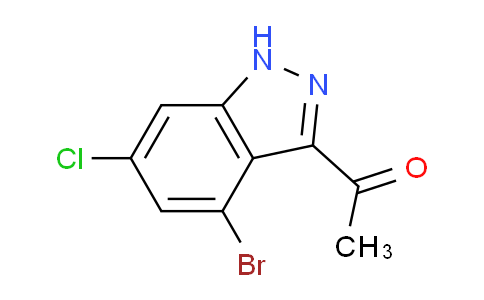 CAS No. 1936369-38-8, 1-(4-Bromo-6-chloro-1H-indazol-3-yl)ethanone