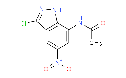 CAS No. 647853-26-7, N-(3-Chloro-5-nitro-1H-indazol-7-yl)acetamide