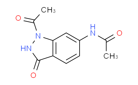 CAS No. 62807-51-6, N-(1-Acetyl-3-oxo-2,3-dihydro-1H-indazol-6-yl)acetamide