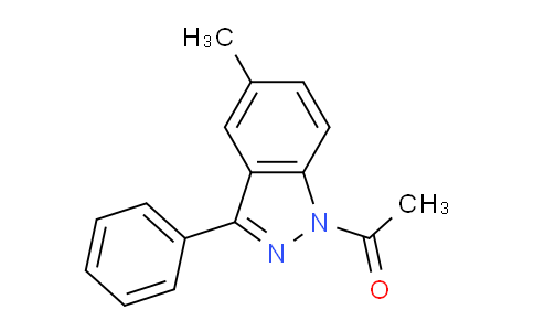 CAS No. 65642-53-7, 1-(5-Methyl-3-phenyl-1H-indazol-1-yl)ethan-1-one
