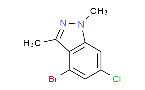 CAS No. 1936376-40-7, 4-Bromo-6-chloro-1,3-dimethyl-1H-indazole