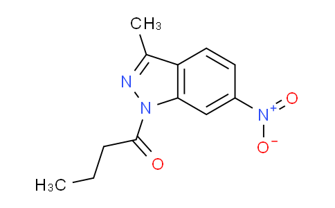 CAS No. 62235-20-5, 1-(3-Methyl-6-nitro-1H-indazol-1-yl)butan-1-one