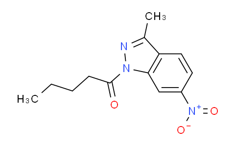 CAS No. 62235-21-6, 1-(3-Methyl-6-nitro-1H-indazol-1-yl)pentan-1-one