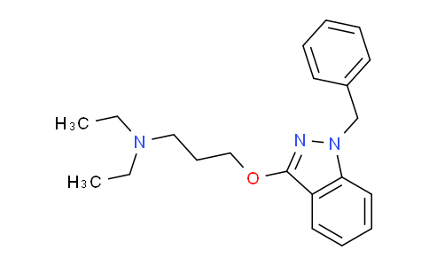 CAS No. 47448-66-8, 3-((1-Benzyl-1H-indazol-3-yl)oxy)-N,N-diethylpropan-1-amine