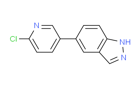 CAS No. 885271-19-2, 5-(6-Chloropyridin-3-yl)-1H-indazole