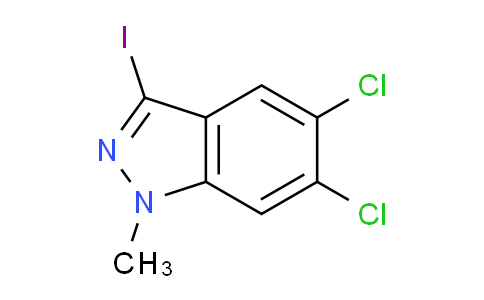 CAS No. 1426421-77-3, 5,6-Dichloro-3-iodo-1-methyl-1H-indazole