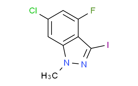 CAS No. 1431163-19-7, 6-Chloro-4-fluoro-3-iodo-1-methyl-1H-indazole