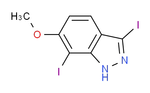 CAS No. 1190321-03-9, 3,7-Diiodo-6-methoxy-1H-indazole