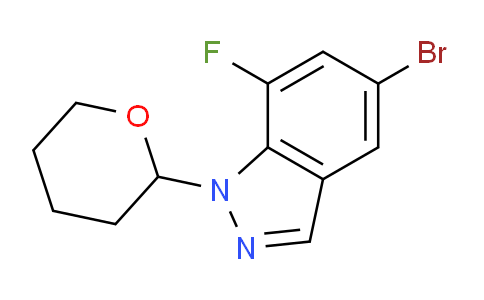 CAS No. 1365889-34-4, 5-Bromo-7-fluoro-1-(tetrahydro-2H-pyran-2-yl)-1H-indazole