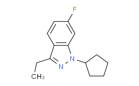 CAS No. 885271-87-4, 1-Cyclopentyl-3-ethyl-6-fluoro-1H-indazole