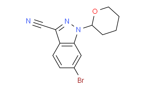 CAS No. 1421503-37-8, 6-Bromo-1-(tetrahydro-2H-pyran-2-yl)-1H-indazole-3-carbonitrile