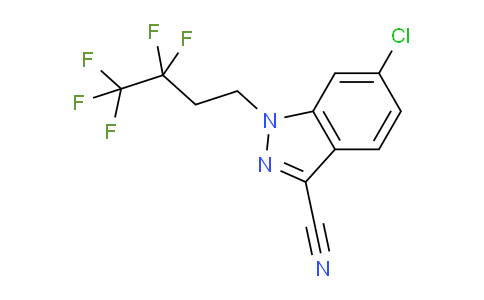 CAS No. 1350855-87-6, 6-Chloro-1-(3,3,4,4,4-pentafluorobutyl)-1H-indazole-3-carbonitrile