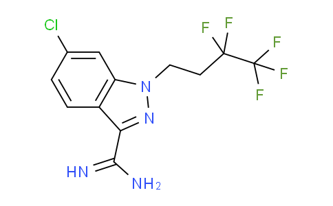 CAS No. 1350855-88-7, 6-Chloro-1-(3,3,4,4,4-pentafluorobutyl)-1H-indazole-3-carboximidamide