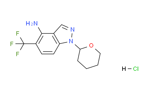 CAS No. 2044703-07-1, 1-(Tetrahydro-2H-pyran-2-yl)-5-(trifluoromethyl)-1H-indazol-4-amine hydrochloride