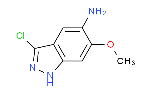 CAS No. 1356017-73-6, 3-Chloro-6-methoxy-1H-indazol-5-amine