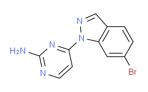 CAS No. 1394119-33-5, 4-(6-Bromo-1H-indazol-1-yl)pyrimidin-2-amine