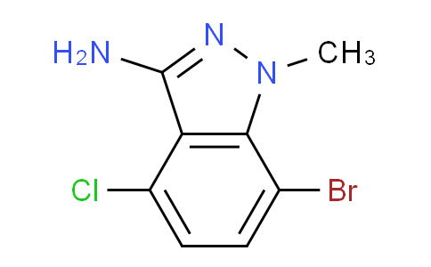 CAS No. 1626335-83-8, 7-Bromo-4-chloro-1-methyl-1H-indazol-3-amine