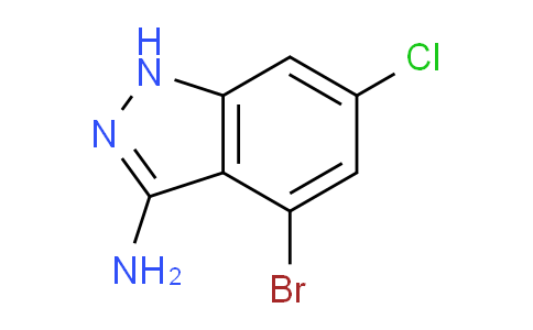 CAS No. 1936397-29-3, 4-Bromo-6-chloro-1H-indazol-3-amine