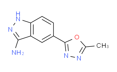 CAS No. 1392208-30-8, 5-(5-Methyl-1,3,4-oxadiazol-2-yl)-1H-indazol-3-amine
