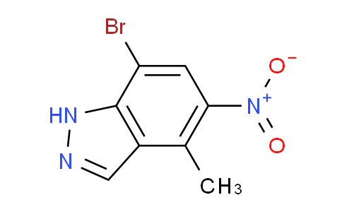 CAS No. 952183-46-9, 7-Bromo-4-methyl-5-nitro-1H-indazole