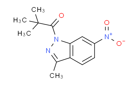 CAS No. 62235-22-7, 2,2-Dimethyl-1-(3-methyl-6-nitro-1H-indazol-1-yl)propan-1-one