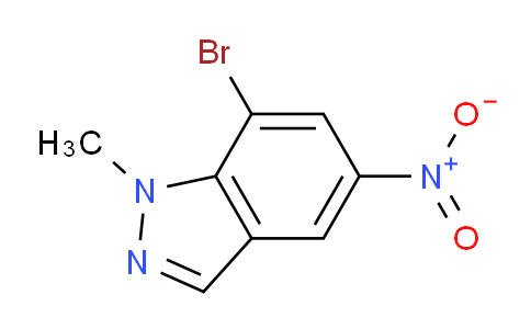 CAS No. 952183-39-0, 7-Bromo-1-methyl-5-nitro-1H-indazole