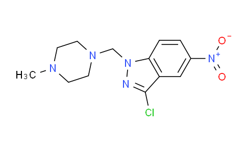 CAS No. 89331-89-5, 3-Chloro-1-((4-methylpiperazin-1-yl)methyl)-5-nitro-1H-indazole