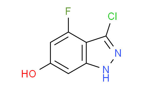 CAS No. 887569-25-7, 3-Chloro-4-fluoro-1H-indazol-6-ol