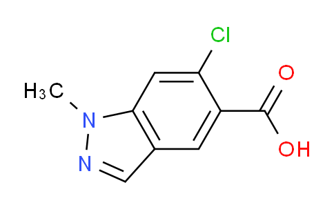 CAS No. 1176671-62-7, 6-Chloro-1-methyl-1H-indazole-5-carboxylic acid