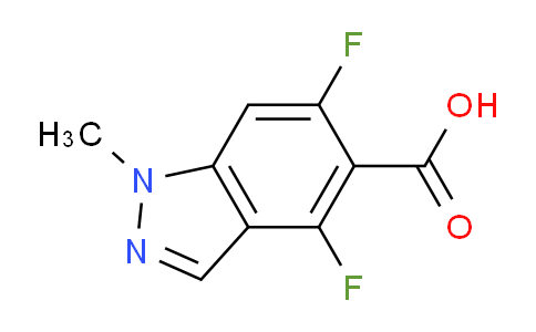 CAS No. 1329166-90-6, 4,6-Difluoro-1-methyl-1H-indazole-5-carboxylic acid