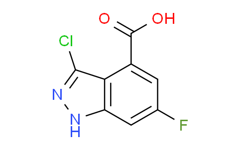 CAS No. 885521-97-1, 3-Chloro-6-fluoro-1H-indazole-4-carboxylic acid