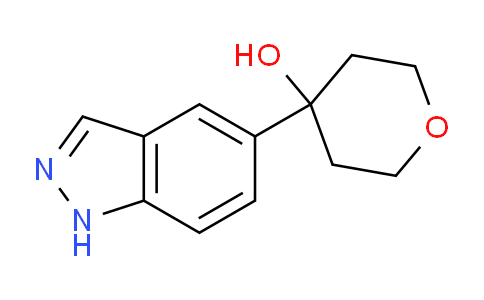 CAS No. 885272-57-1, 4-(1H-Indazol-5-yl)tetrahydro-2H-pyran-4-ol