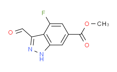 CAS No. 885521-50-6, Methyl 4-fluoro-3-formyl-1H-indazole-6-carboxylate