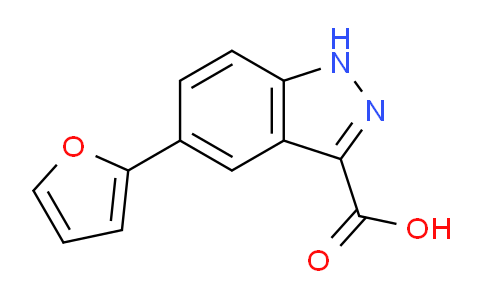 CAS No. 885272-92-4, 5-(Furan-2-yl)-1H-indazole-3-carboxylic acid