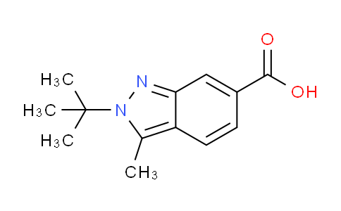 CAS No. 1799434-56-2, 2-(tert-Butyl)-3-methyl-2H-indazole-6-carboxylic acid