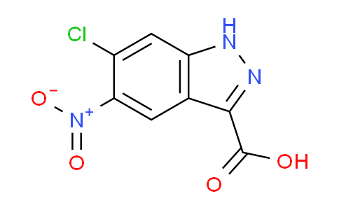 CAS No. 1245645-05-9, 6-Chloro-5-nitro-1H-indazole-3-carboxylic acid