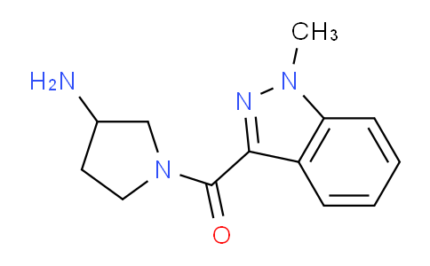 CAS No. 1707587-56-1, (3-Aminopyrrolidin-1-yl)(1-methyl-1H-indazol-3-yl)methanone