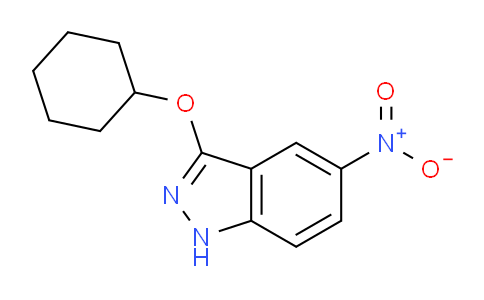 CAS No. 1365942-70-6, 3-(Cyclohexyloxy)-5-nitro-1H-indazole