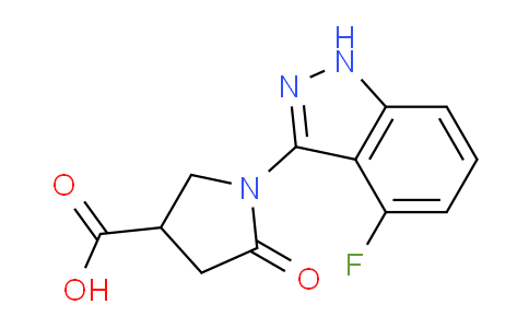 CAS No. 1401319-44-5, 1-(4-Fluoro-1H-indazol-3-yl)-5-oxopyrrolidine-3-carboxylic acid
